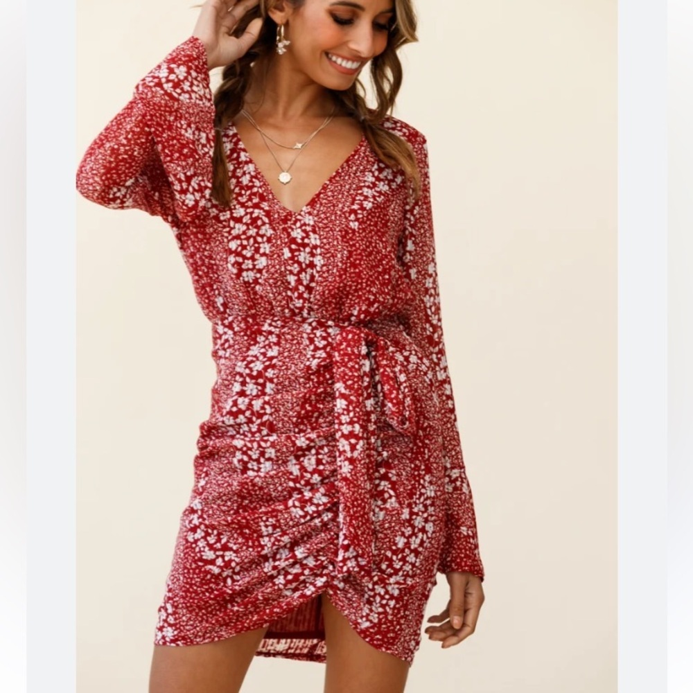 NEW SAINTS + SECRETS Burnt Orange Dress SZ L